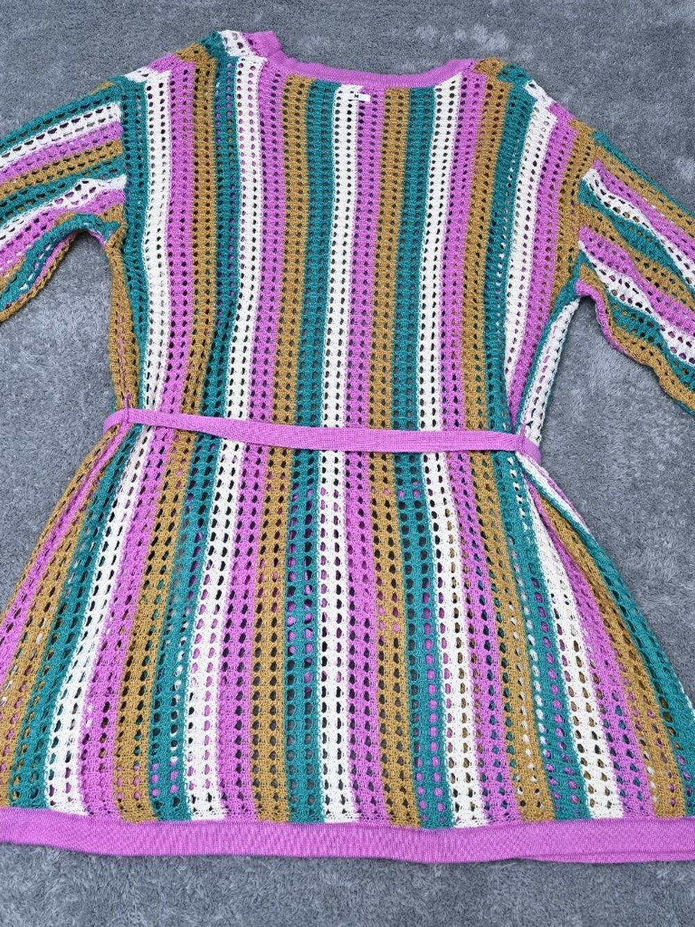 Hurley Crochet Multicolor Beach Swim Kimono Cover-Up Size M/L NWTS - Picture 12 of 16